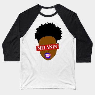 Melanin Afro Tongue Lick Baseball T-Shirt